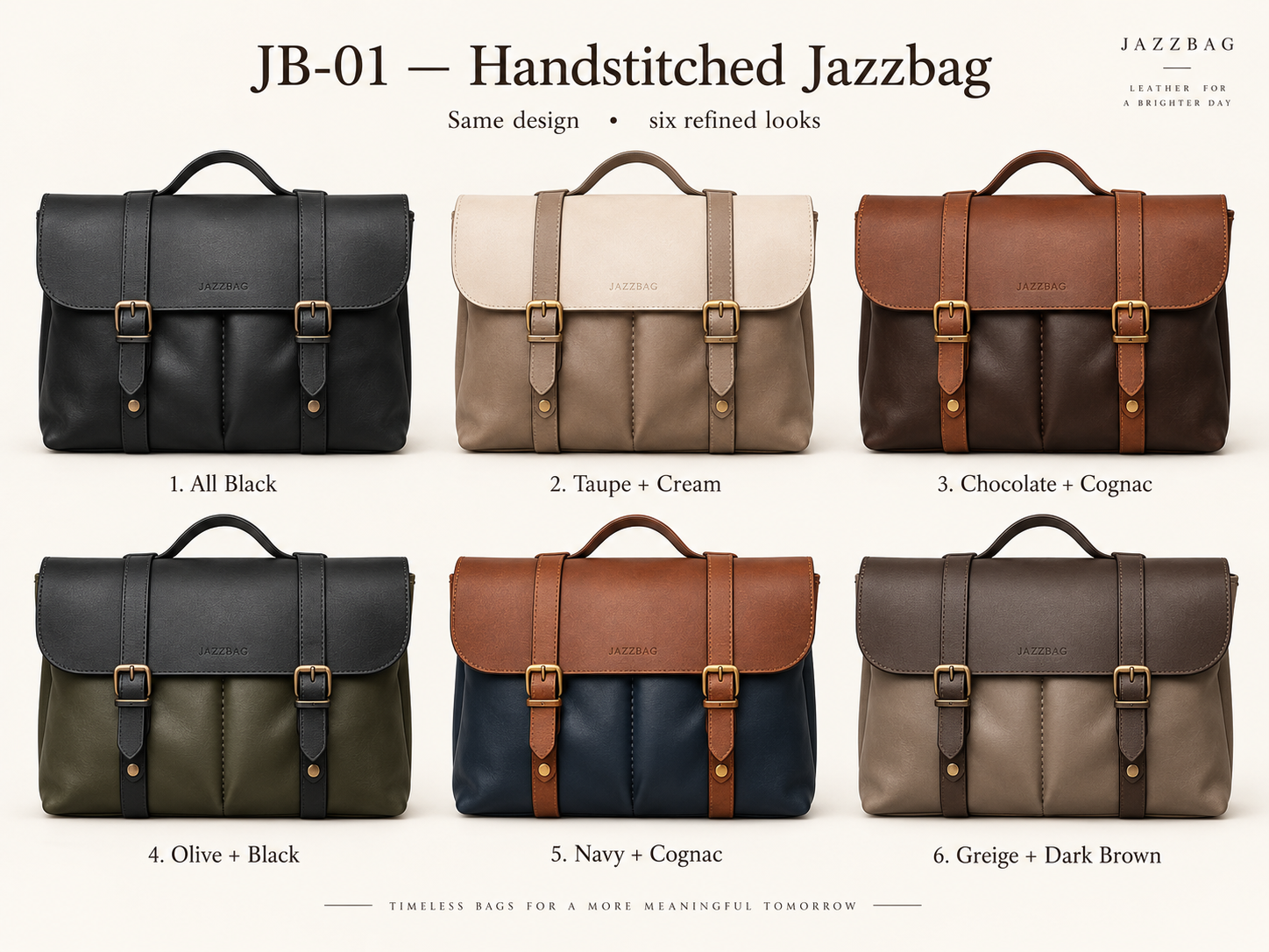 Jazzbag Handstitched Collection JB-01 tot en met JB-06